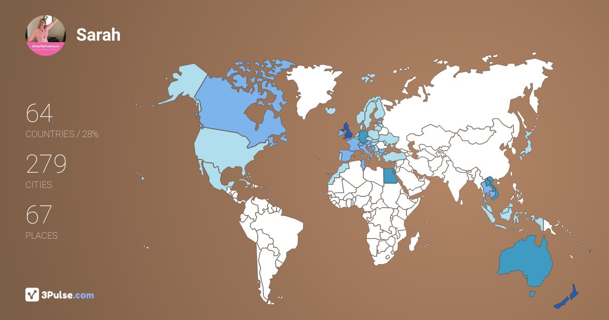 Sarah Heritage's Travel Map Image