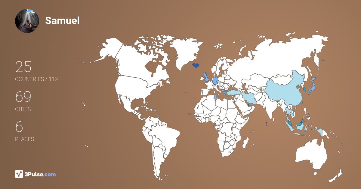 Samuel Poon's Travel Map Image