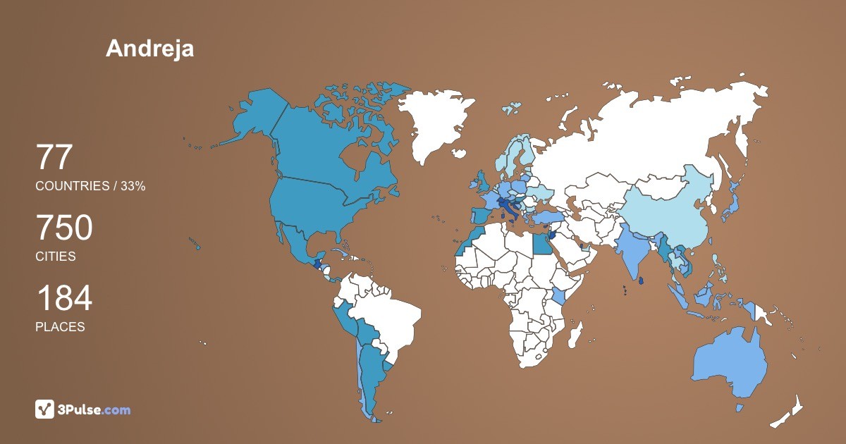 Изображение Карты путешествий Andreja Bugarin