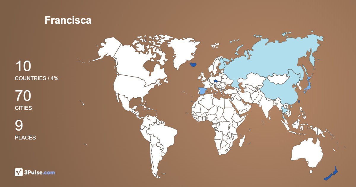 Francisca Wu's Travel Map Image