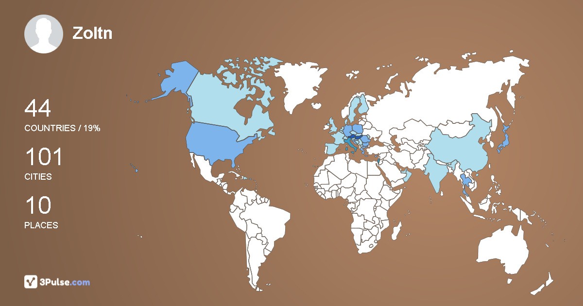 Zoltn Gbriel's Travel Map Image