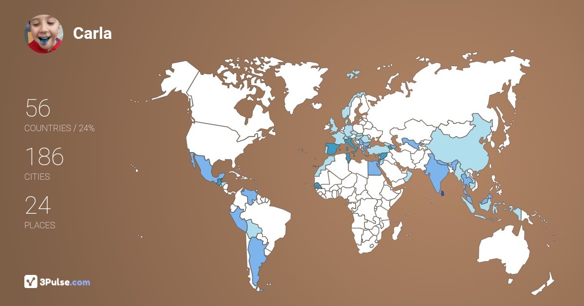 Carla Desiro's Travel Map Image