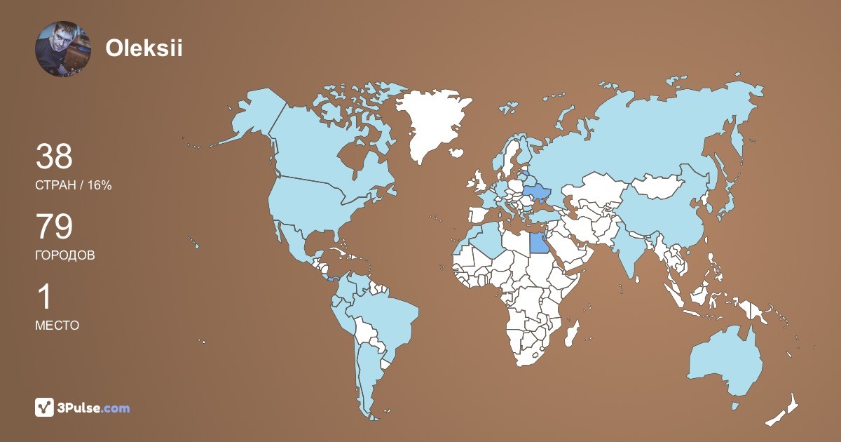 Изображение Карты путешествий Oleksii Bondarenko