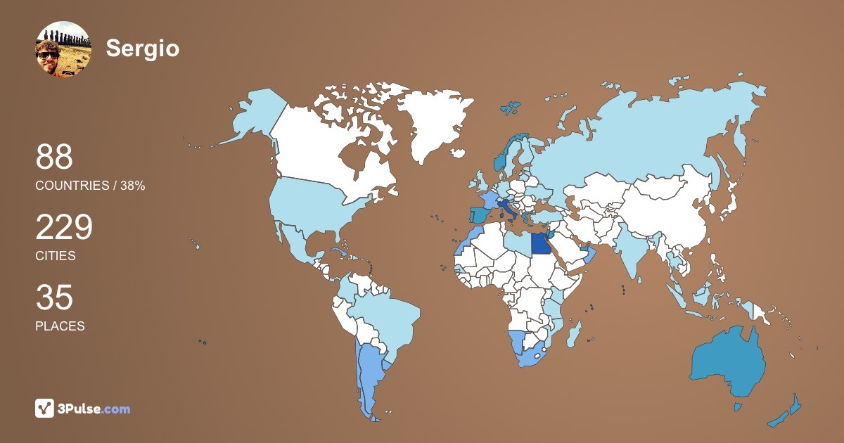 Sergio Fiorentini's Travel Map Image