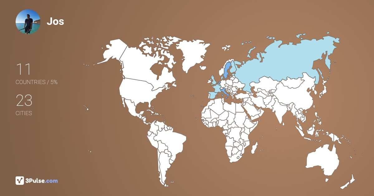 Jos Aceves's Travel Map Image