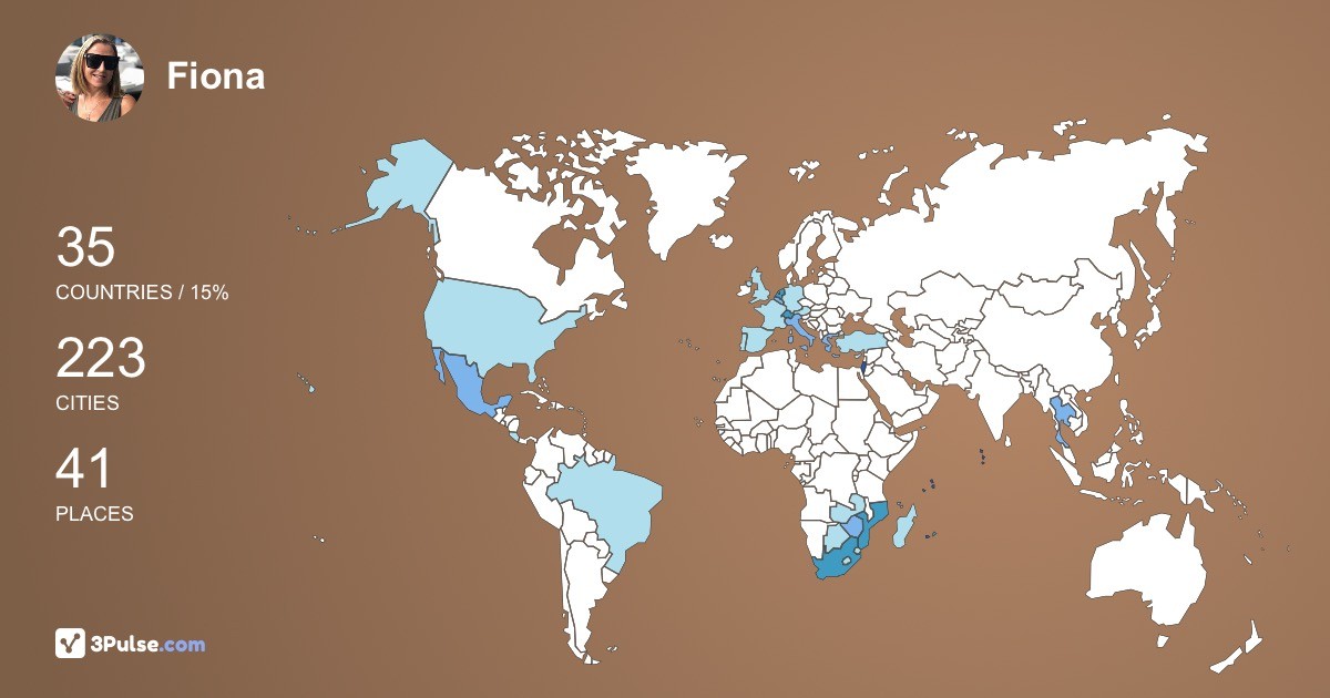 Fiona Wachsberger's Travel Map Image