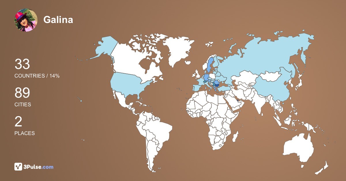 Galina Niforou's Travel Map Image