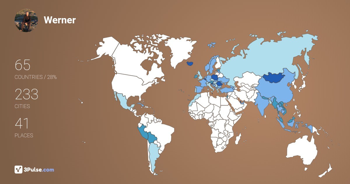 Изображение Карты путешествий Werner Verreijt