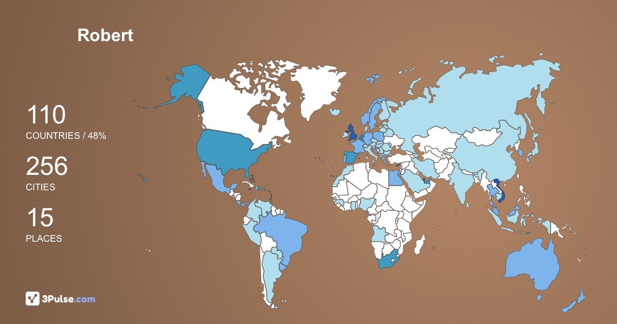 Robert Lindsay's Travel Map Image
