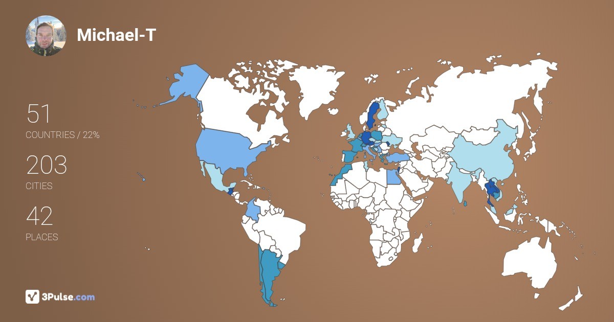 Michael-T Schulze's Travel Map Image