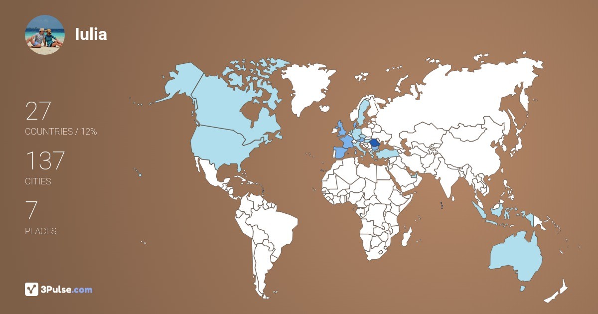 Iulia Iofciu's Travel Map Image