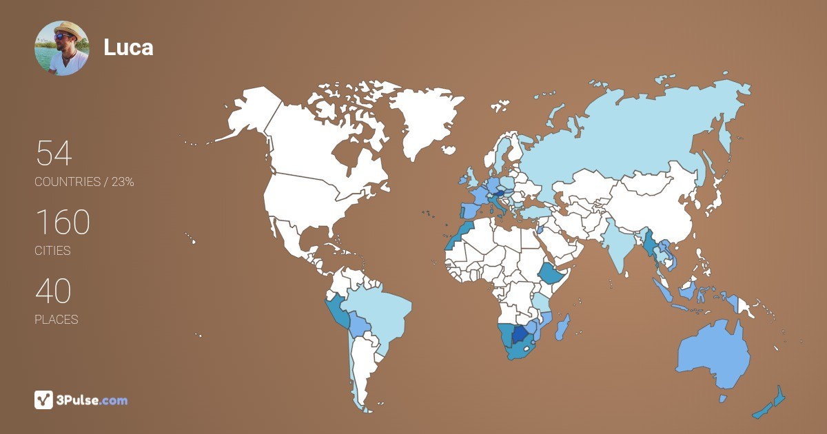 Изображение Карты путешествий Luca Zanon