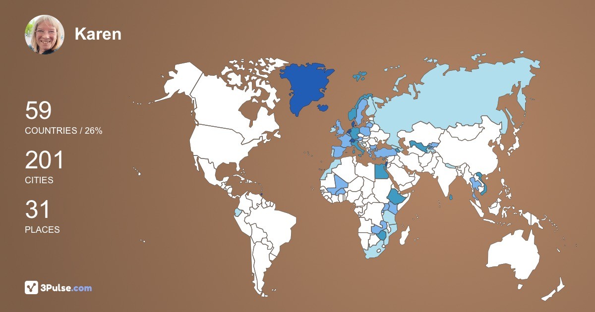 Изображение Карты путешествий Karen Jensen
