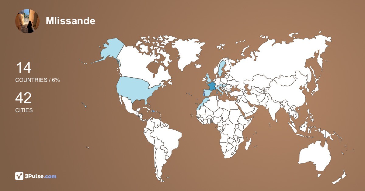 Mlissande Bouvier's Travel Map Image