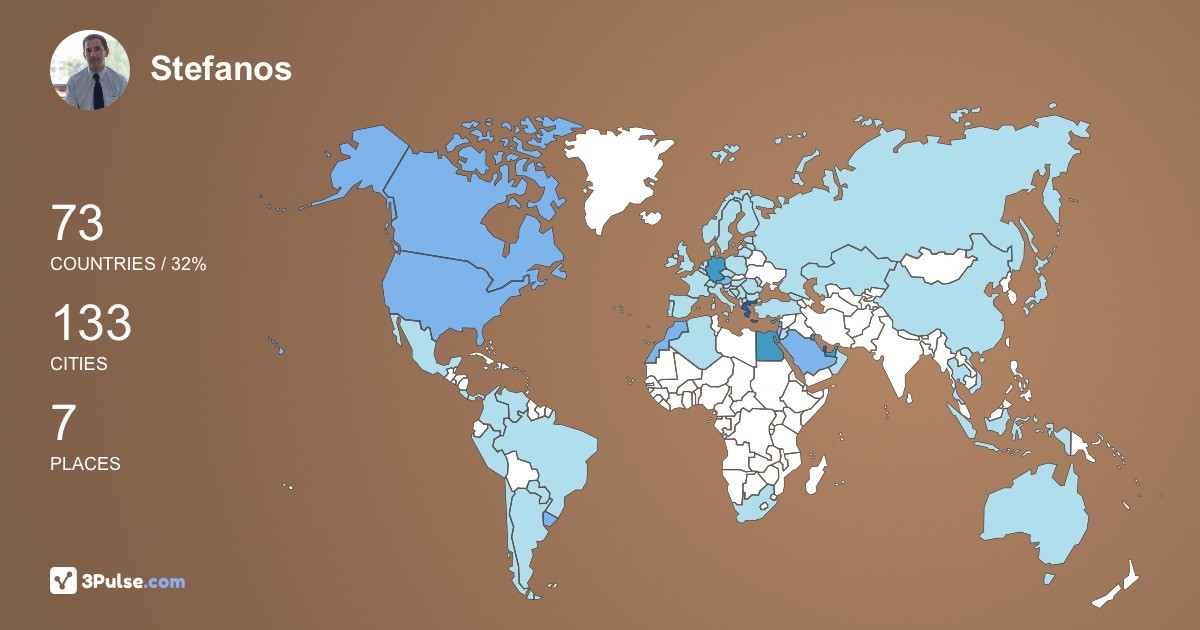 Stefanos Latinos's Travel Map Image