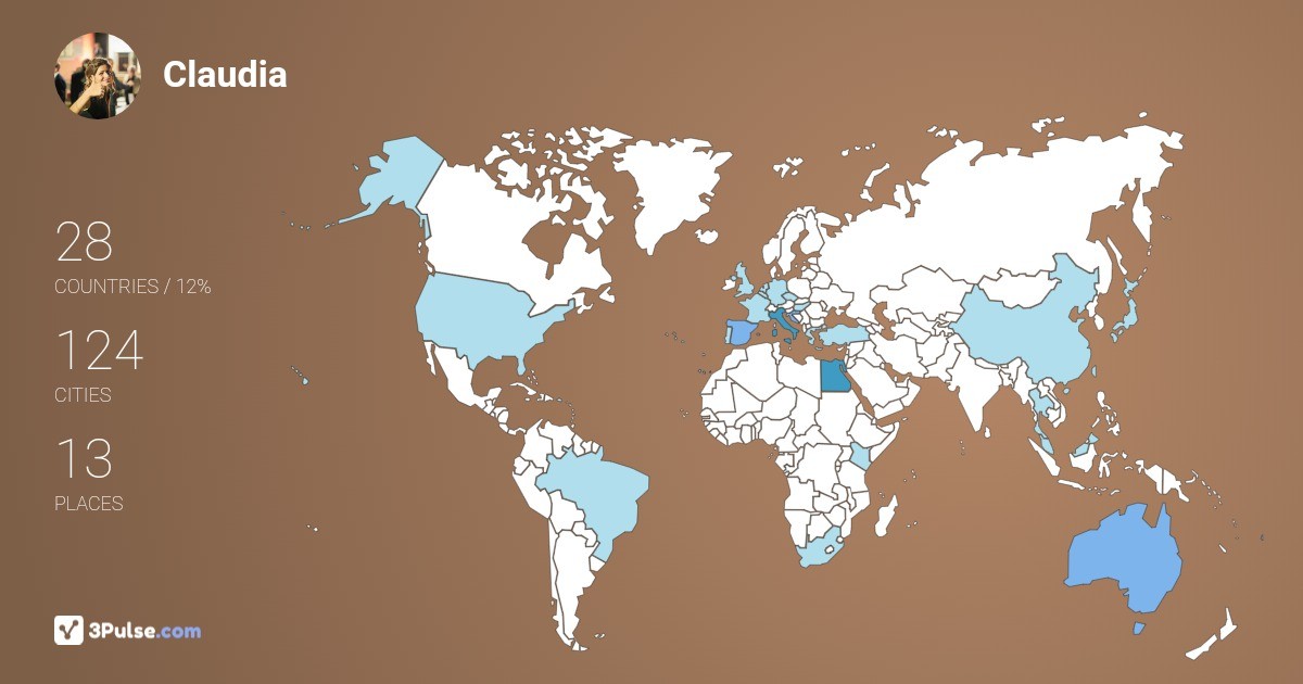Claudia Strazzari's Travel Map Image