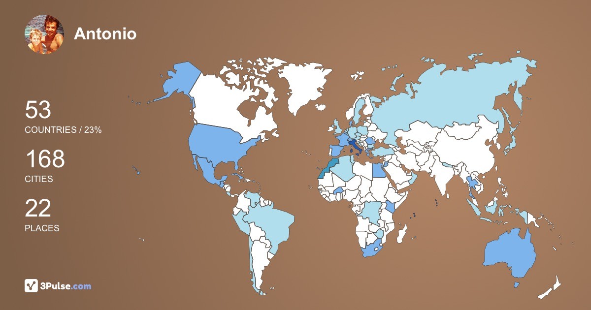 Antonio Penta's Travel Map Image