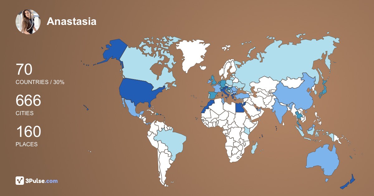 Anastasia Menardi-Demai's Travel Map Image
