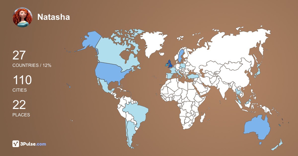 Natasha Osman's Travel Map Image