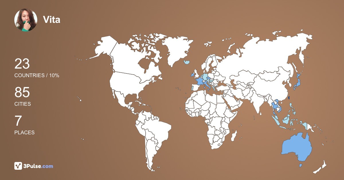 Vita Wu's Travel Map Image