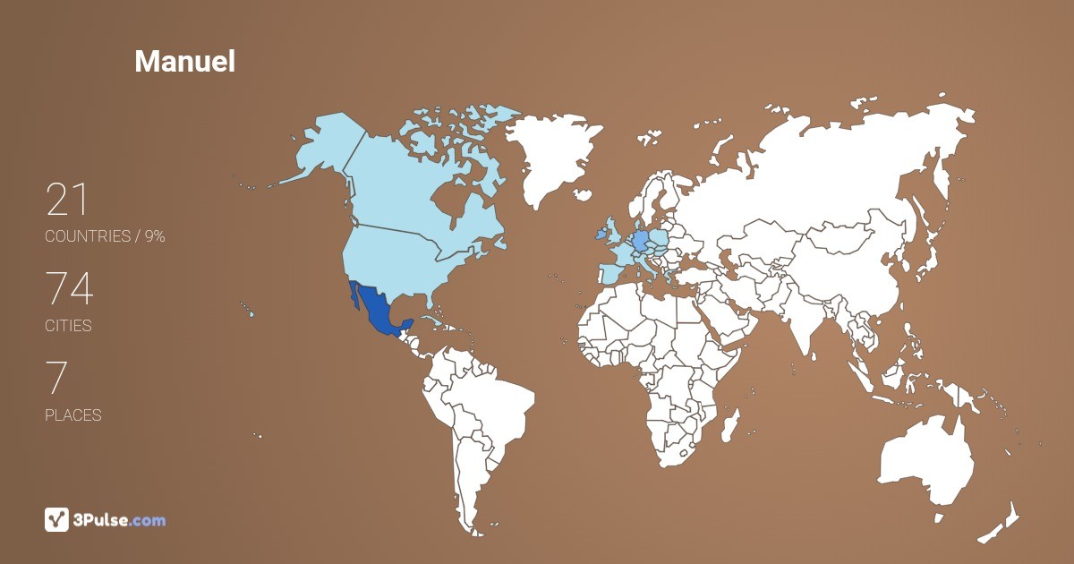 Manuel Orozco's Travel Map Image