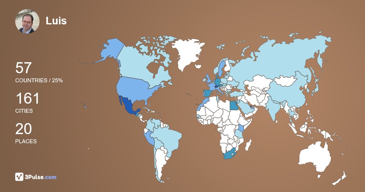 Luis Carulla's Travel Map Image
