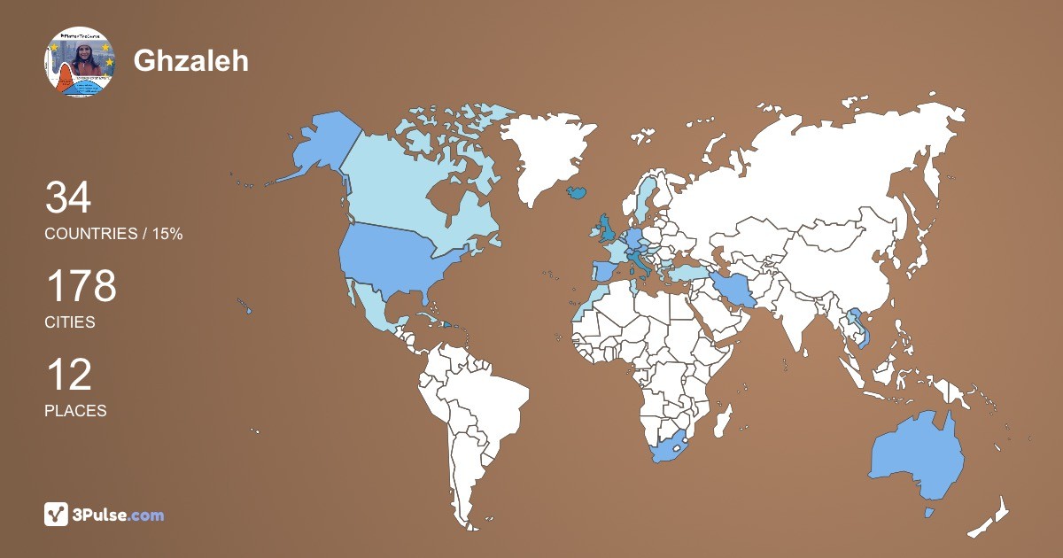 Ghzaleh Masnavi's Travel Map Image