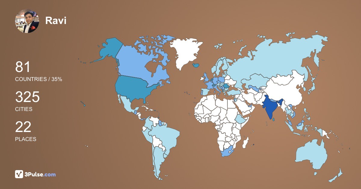 Изображение Карты путешествий Ravi Gosain
