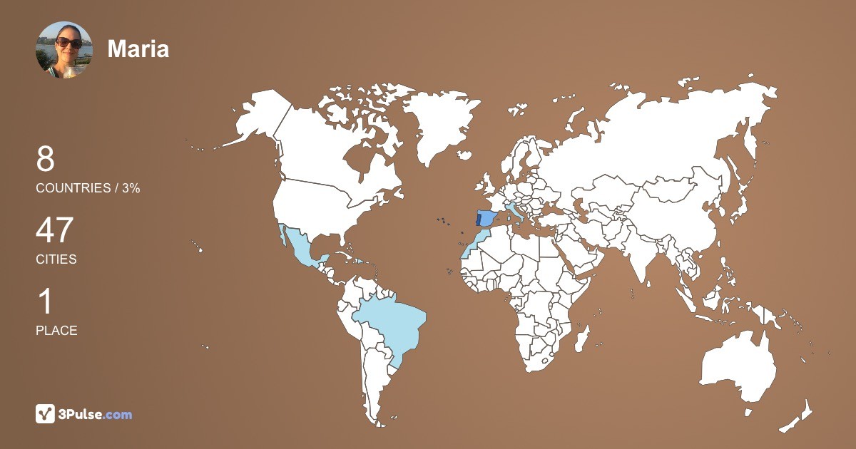 Maria Joo's Travel Map Image