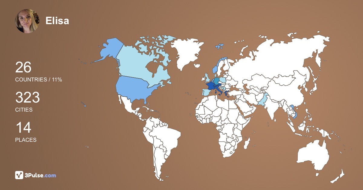 Elisa Pozza's Travel Map Image