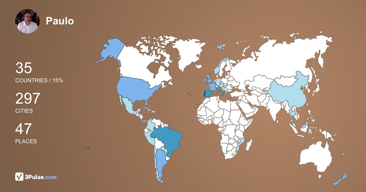 Изображение Карты путешествий Paulo Vasconcelos