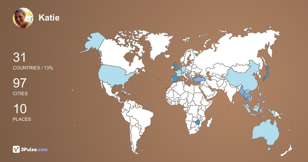 Katie Gee's Travel Map Image