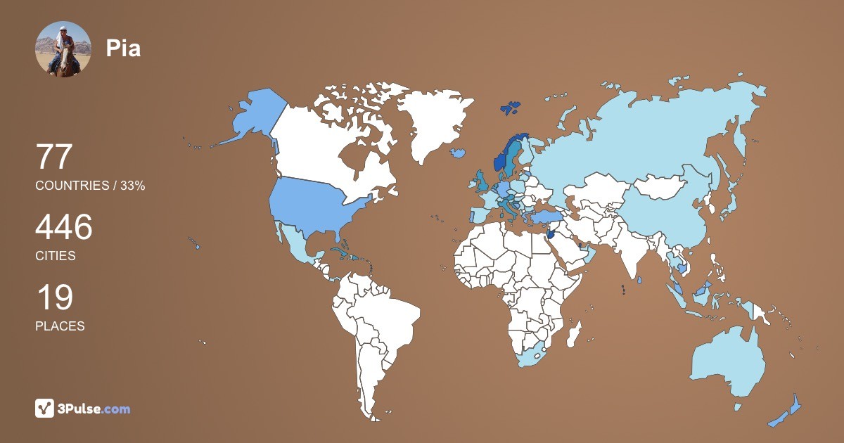 Изображение Карты путешествий Pia Huitfeldt