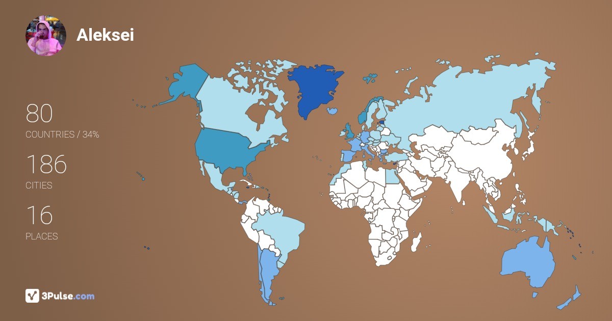 Изображение Карты путешествий Aleksei Serbin