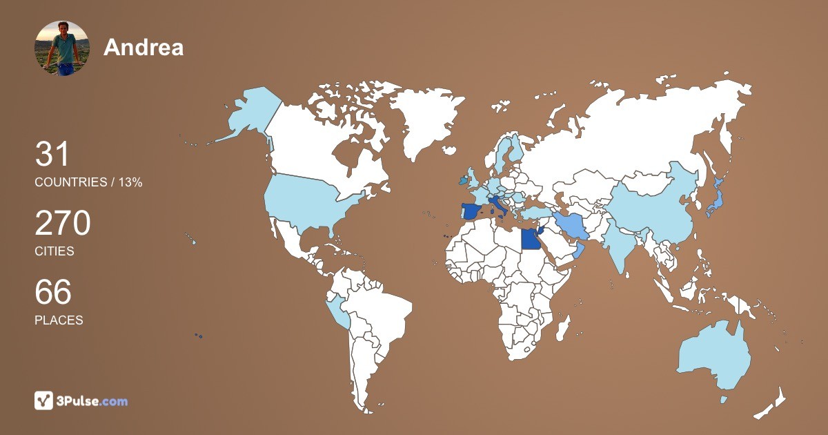 Andrea Quero's Travel Map Image
