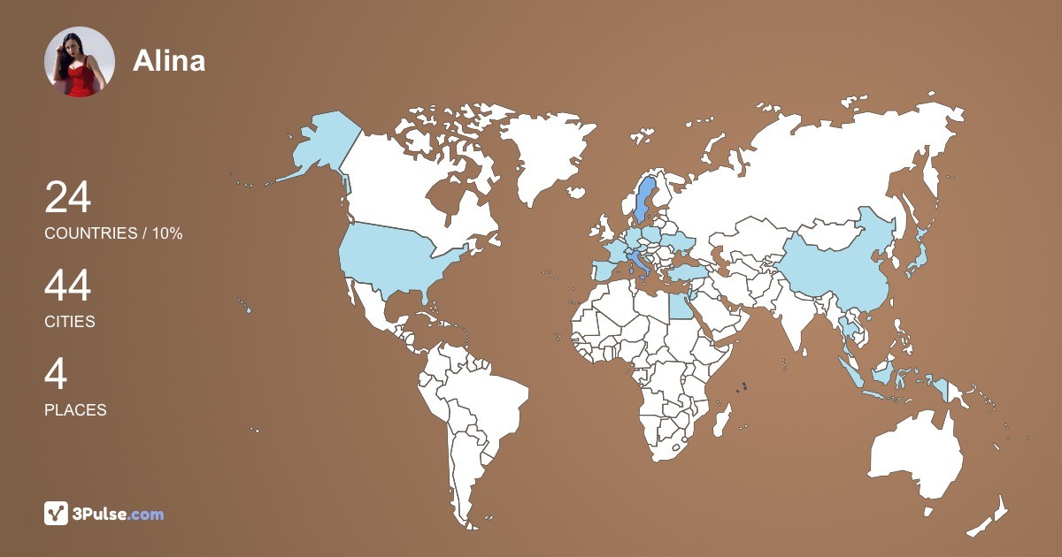 Alina Rudan's Travel Map Image