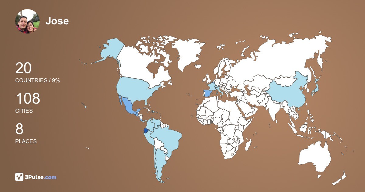 Изображение Карты путешествий Jose Arteaga