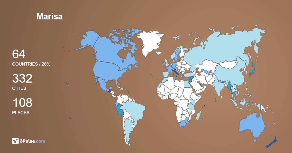 Marisa Gaviano's Travel Map Image
