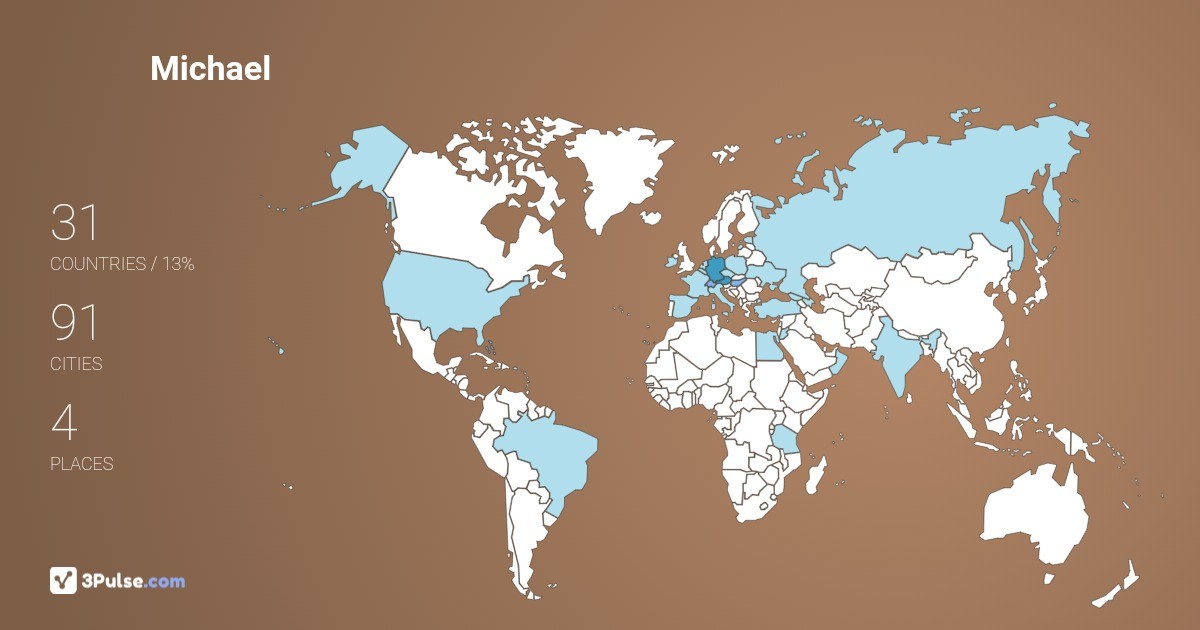 Michael Sorge's Travel Map Image