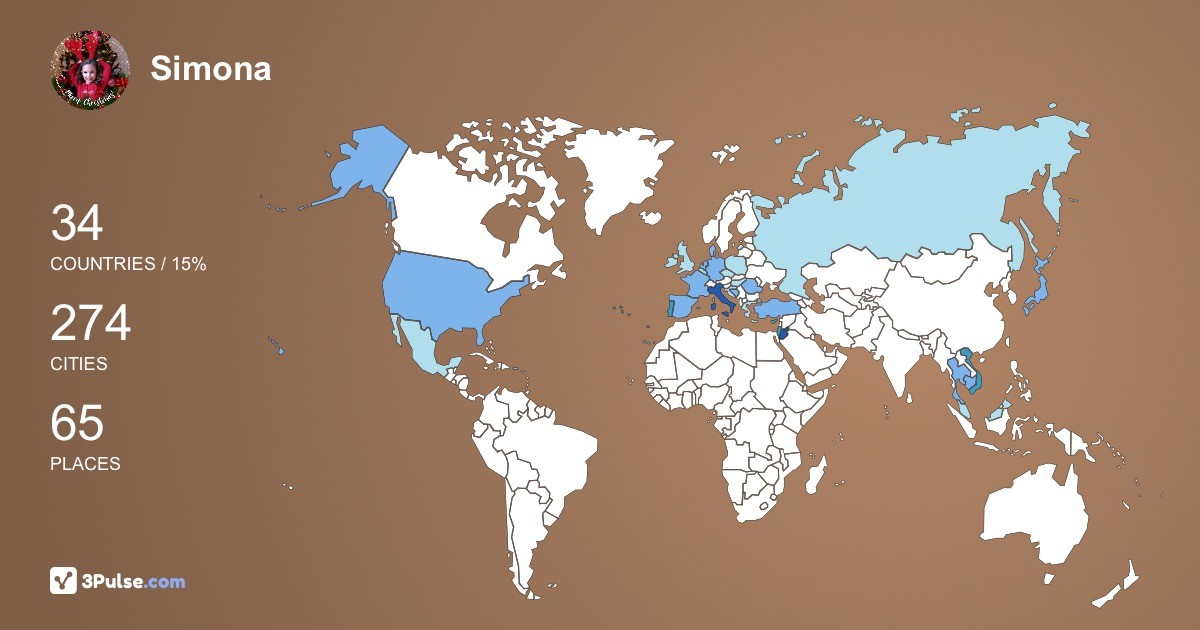 Simona Cecchini's Travel Map Image