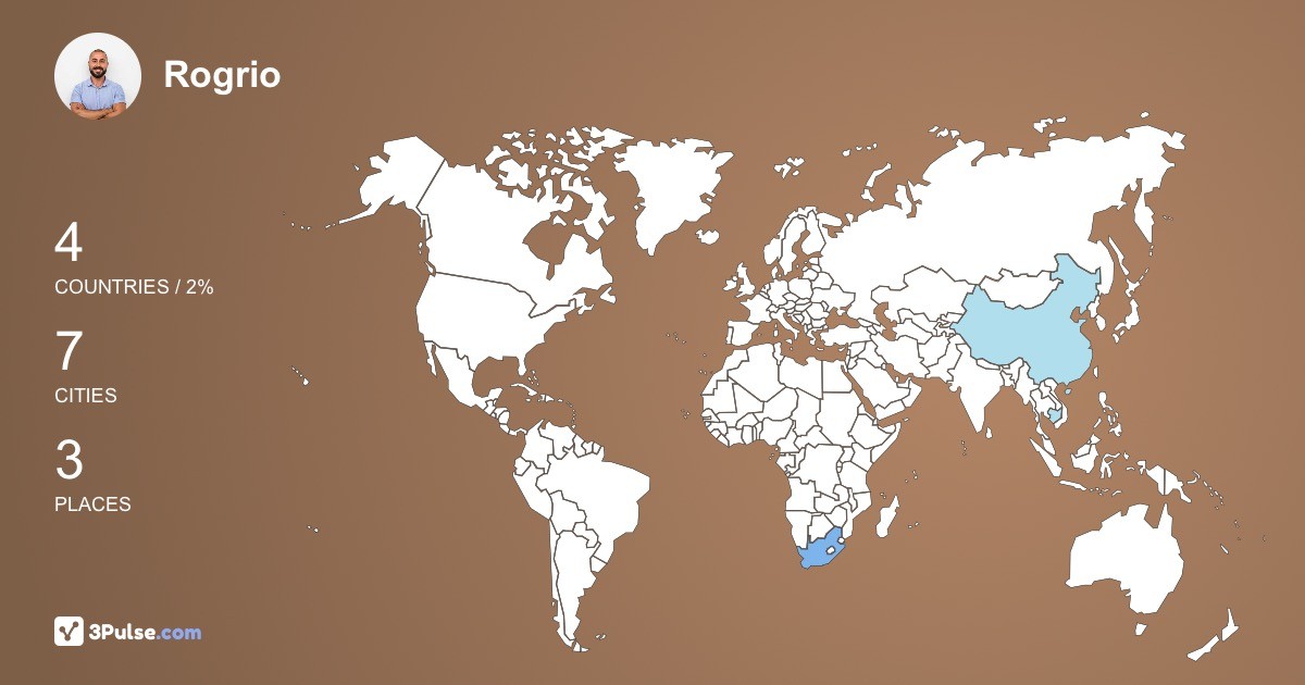 Rogrio de-Oliveira's Travel Map Image