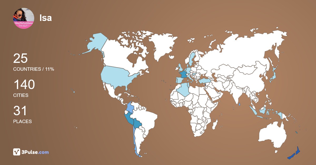 Isa Yoo's Travel Map Image