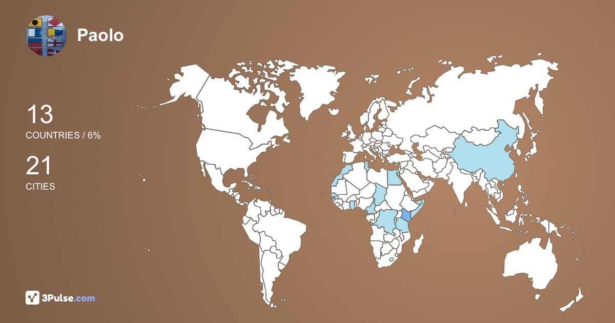 Paolo Volpicelli's Travel Map Image