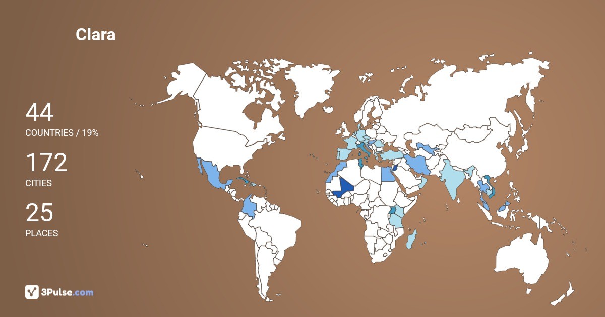 Clara Setini's Travel Map Image