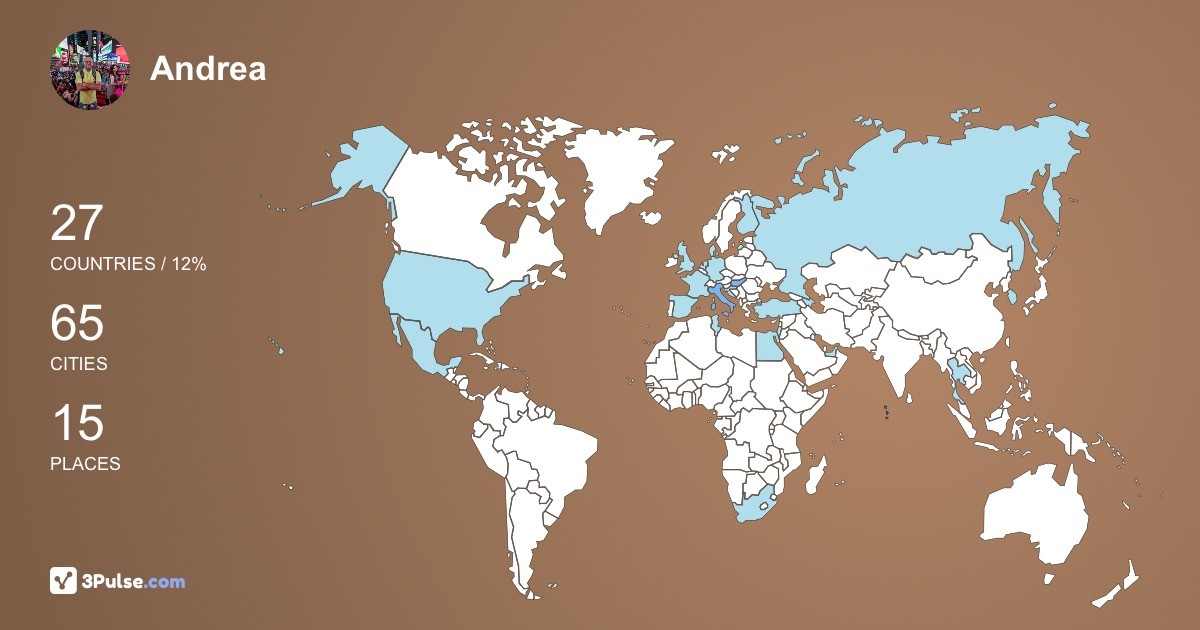 Andrea Masini's Travel Map Image