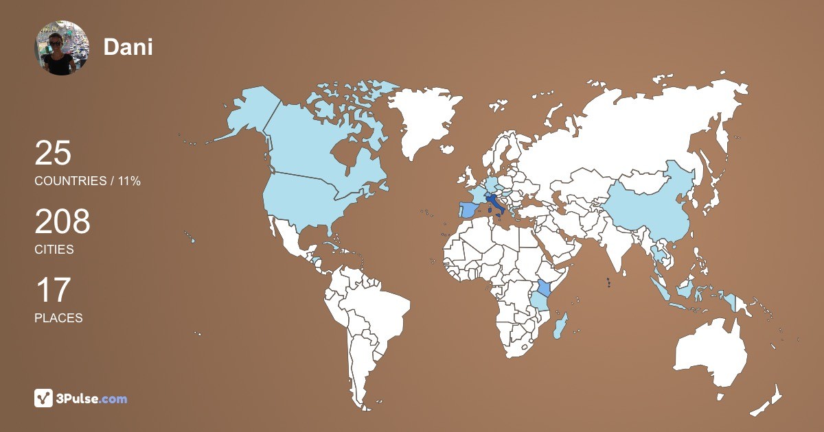 Dani Scarsi's Travel Map Image