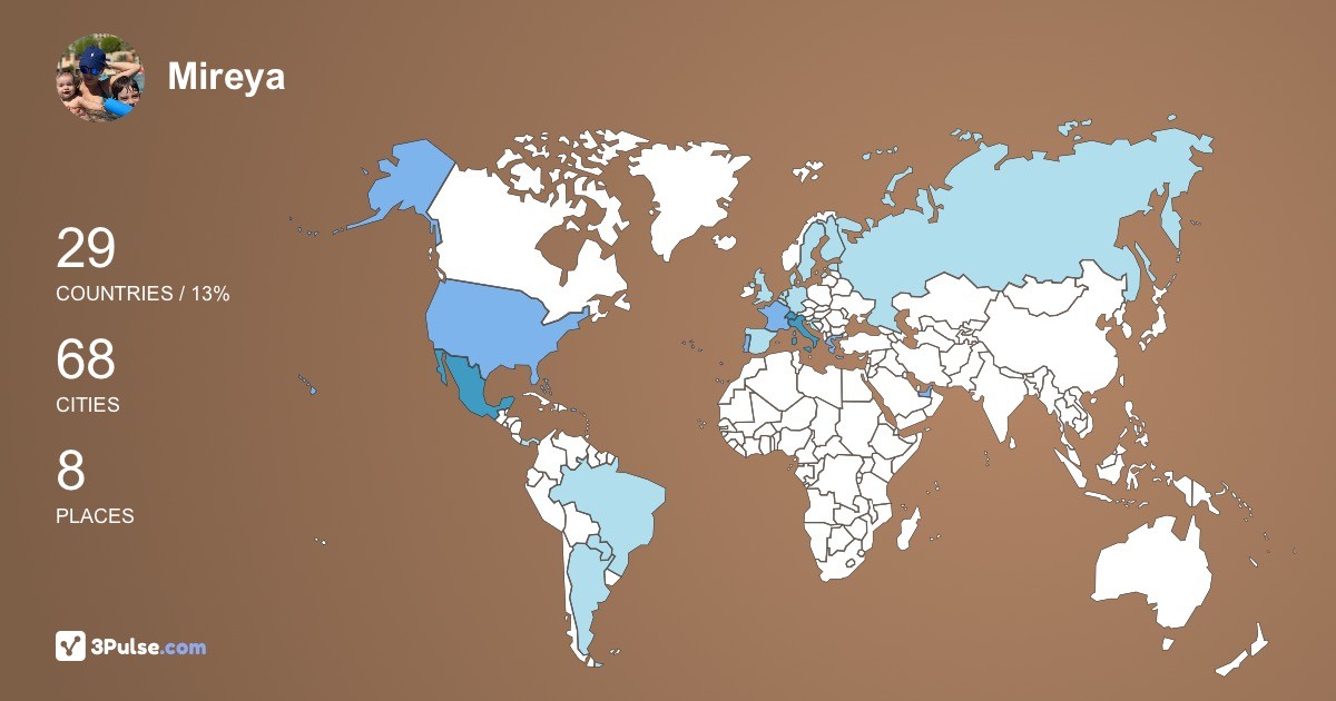 Mireya Corsetti's Travel Map Image