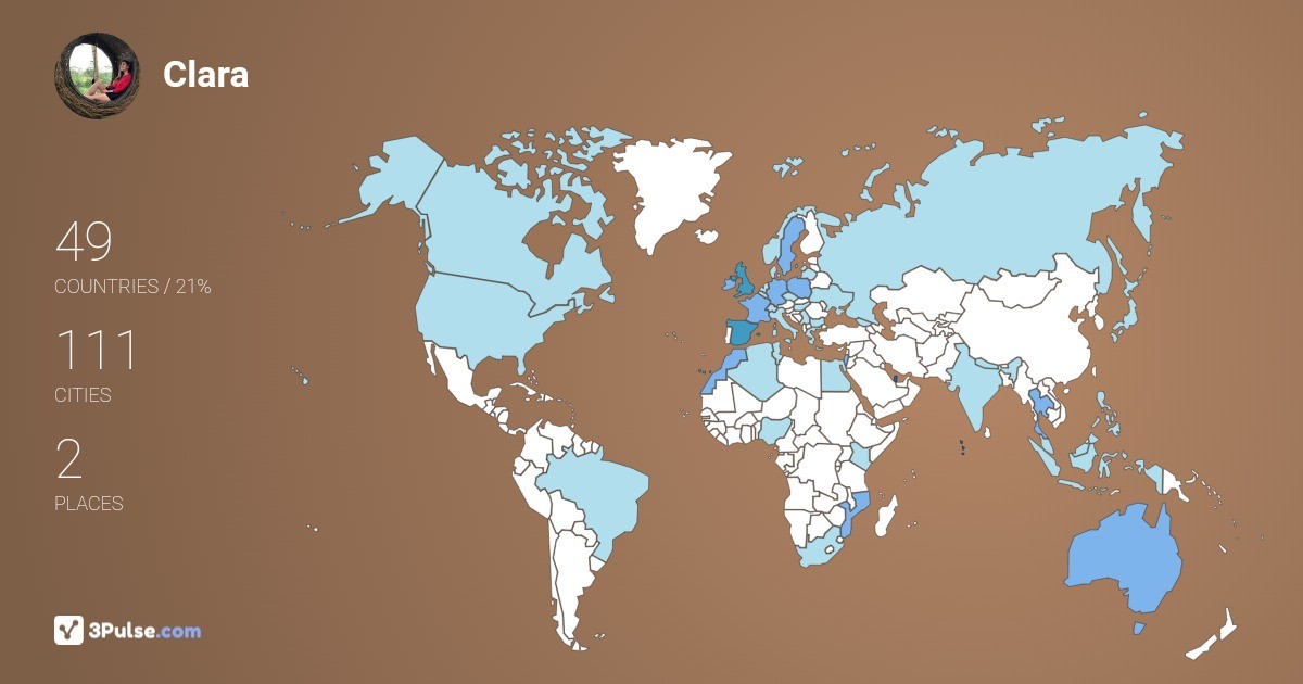 Изображение Карты путешествий Clara Moreno-Aragn