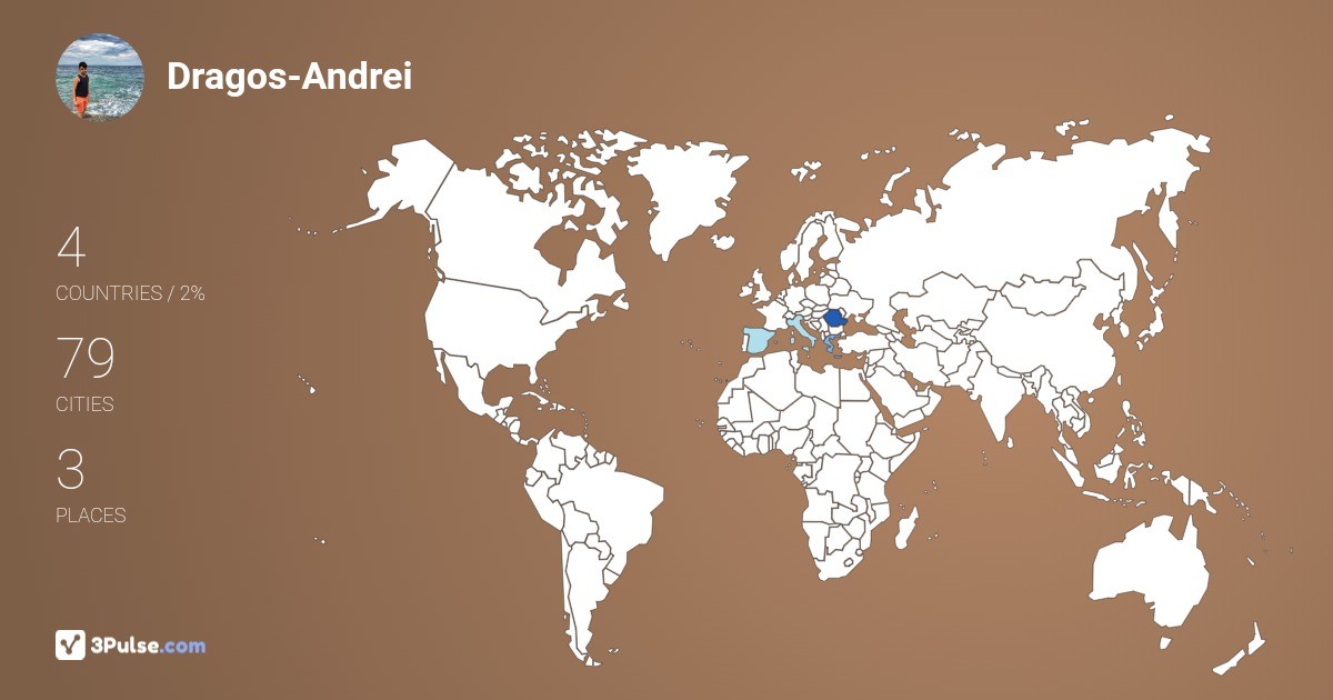 Dragos-Andrei Cazacu's Travel Map Image