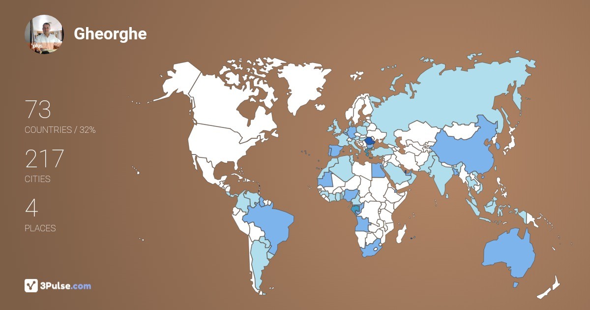 Gheorghe Timofei's Travel Map Image